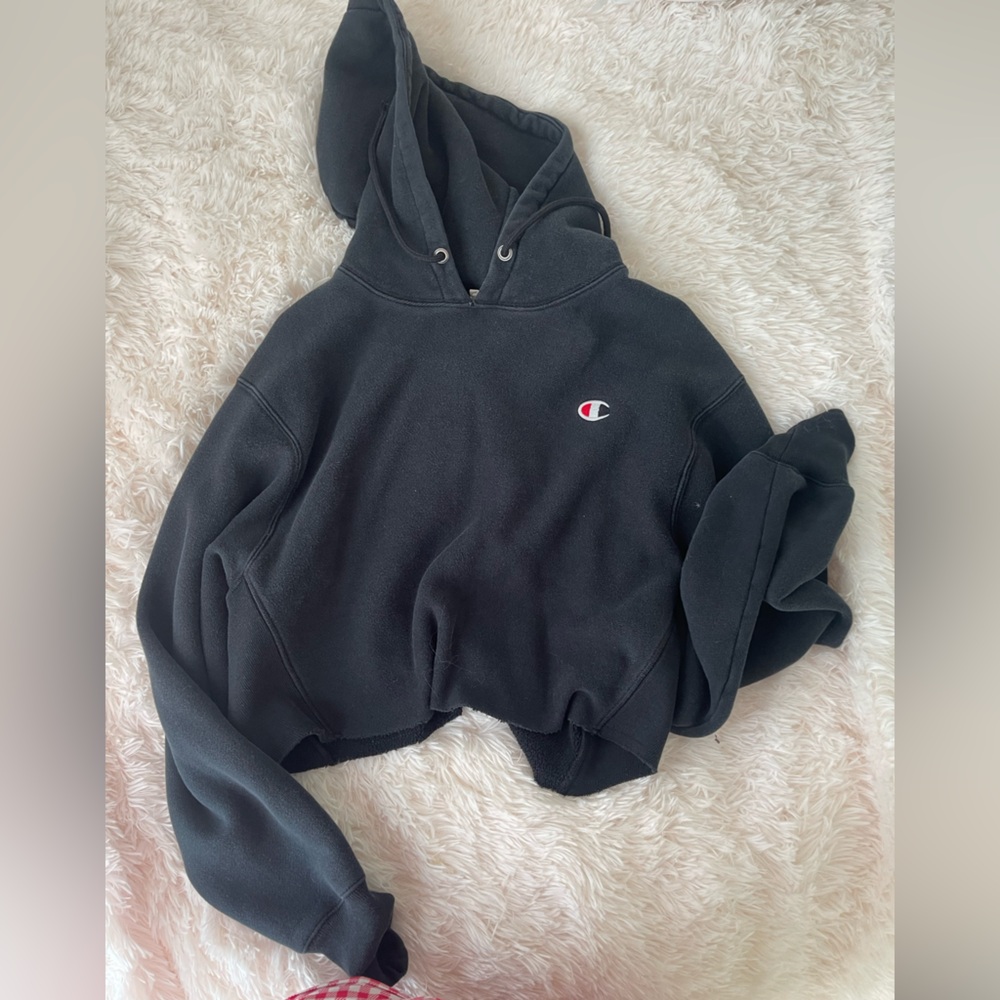 Champion Reverse Thread Cropped Hoodie &Jogger Set